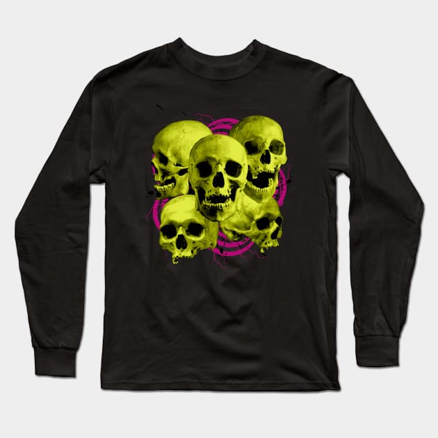 Skull Long Sleeve T-Shirt by scallywag studio